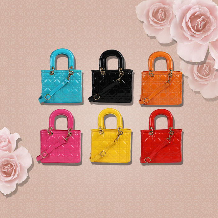 Jual Tas Anak Dior mini glossy 19 cm shocking pink Import dan Tas