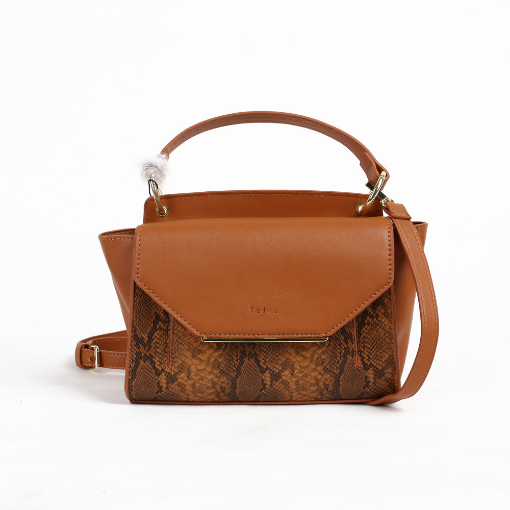 jual tas branded pedro tote bag semor 22 cm camel combi snake murah kwalitas tas import jual tas branded pedro tote bag semor 22 cm camel combi snake murah kwalitas tas import