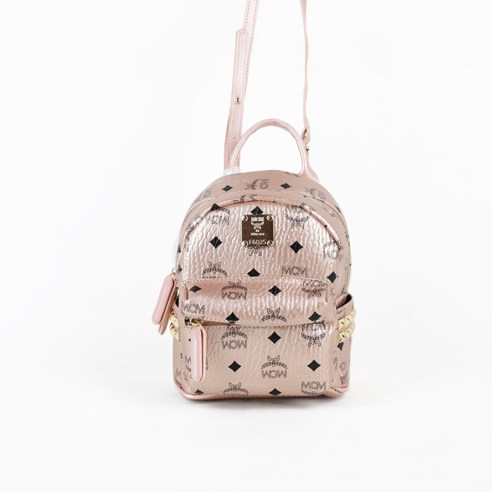 Jual Tas Branded Mcm backpack mini 18 cm rosegold Murah Kwalitas