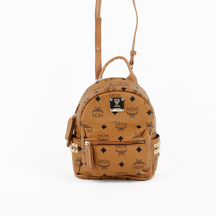 Jual Tas Branded Mcm backpack mini 18 cm brown Murah Kwalitas Tas
